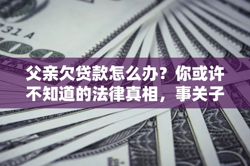 北京父亲欠贷款怎么办？你或许不知道的法律真相，事关子女未来