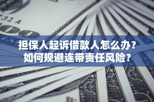 北京担保人起诉借款人怎么办？如何规避连带责任风险？